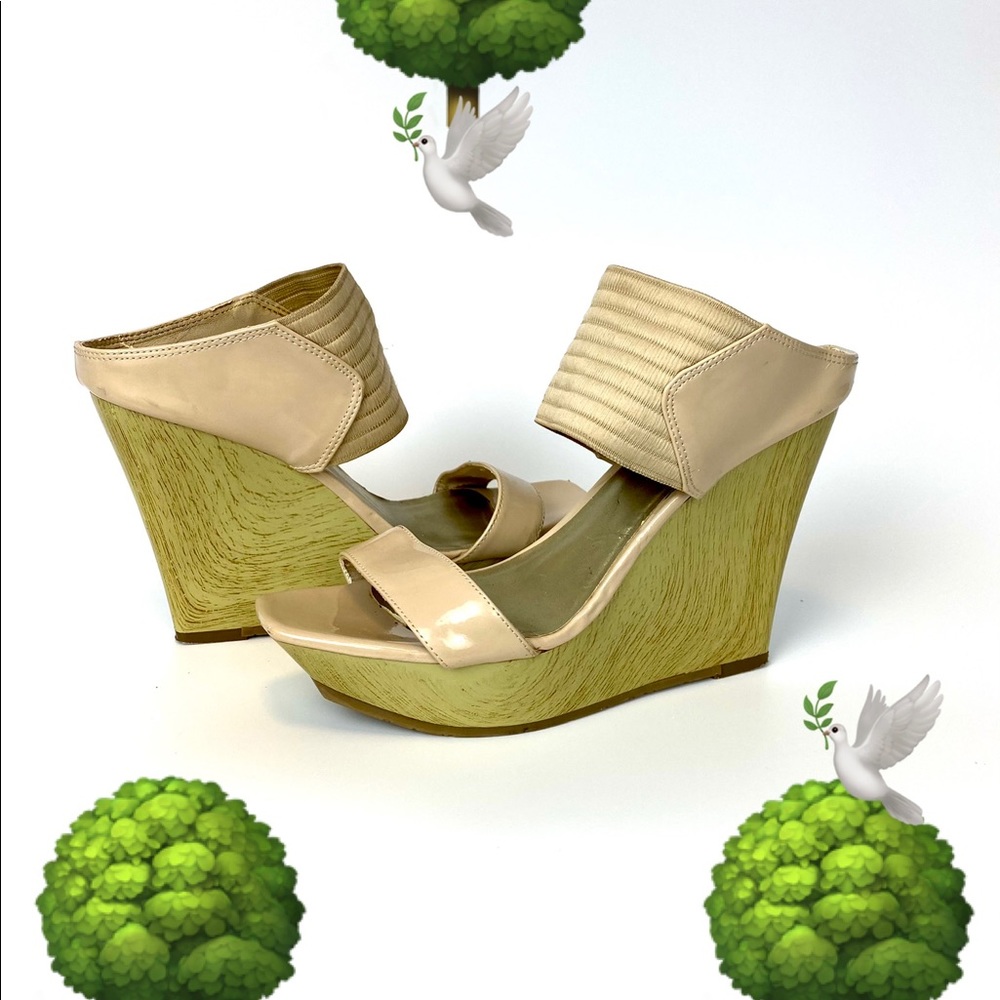 nude platform sandal